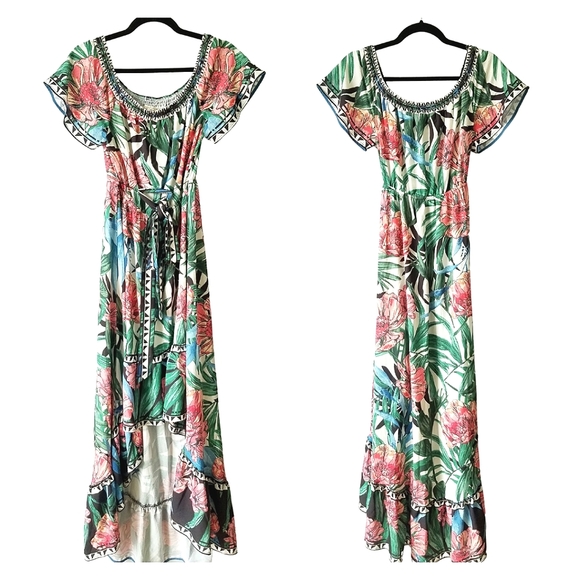Flying Tomato High Low Floral Dress Size Large - Picture 1 of 10